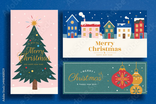 Merry Christmas card and banner