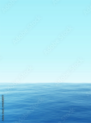 Calm surface of seascape with sky