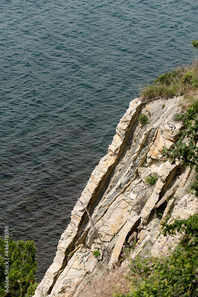 rapid cliff above the sea rapid cliff above the sea