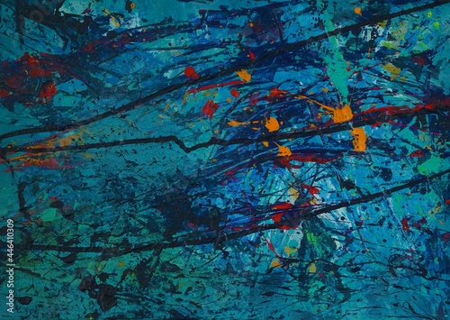 COLOR ABSRACT PAINTING ON CANVAS