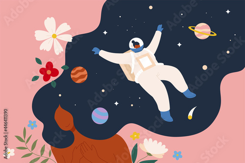 Woman's space dream