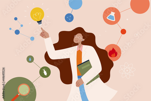 Female scientist at work