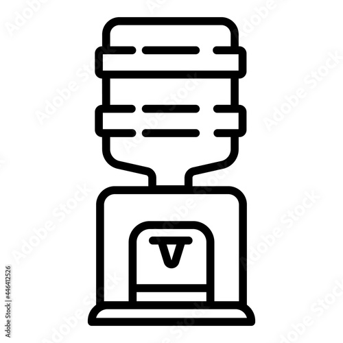 Water cooler dispenser icon. Outline water cooler dispenser vector icon for web design isolated on white background