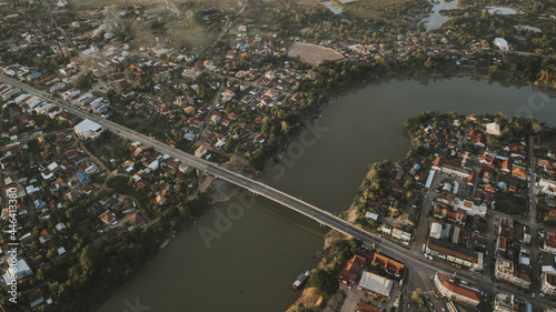 Drone aerial photo of Pakse, Laos photo