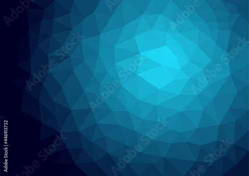 Blue vector polygon abstract layout. Colorful illustration in polygonal style with radial gradient. Brand new design for your business.