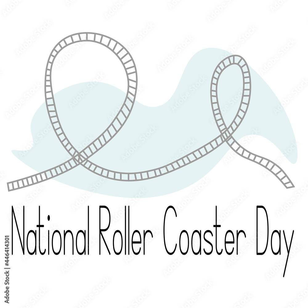 National Roller Coaster Day, concept for poster or banner