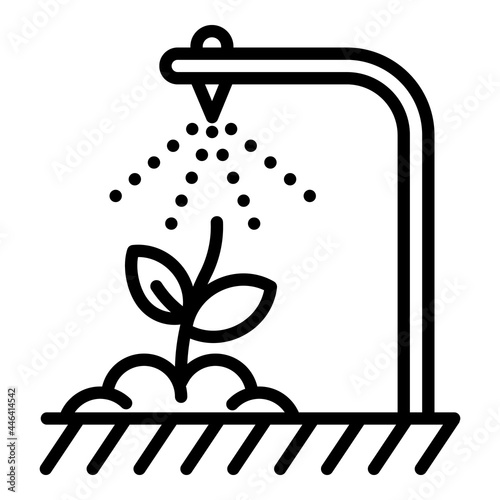Smart irrigation icon. Outline smart irrigation vector icon for web design isolated on white background