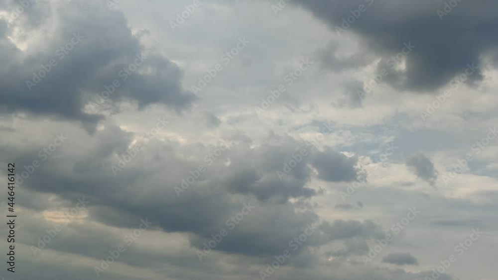 Clouds at different levels quickly fly by. Multilevel clouds, cumulus and persitus, quickly sweep from left to right across the sky with varying speed and size. Clouds at different levels quickly fly by. Multilevel clouds, cumulus and persitus, quickly sweep from left to right across the sky with varying speed and size.