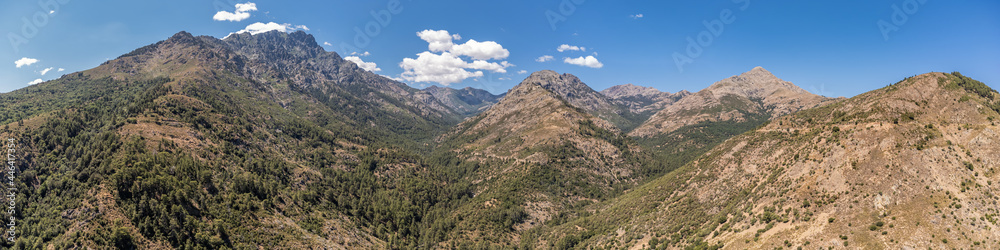 Tartagine valley and mountains in Corsica
