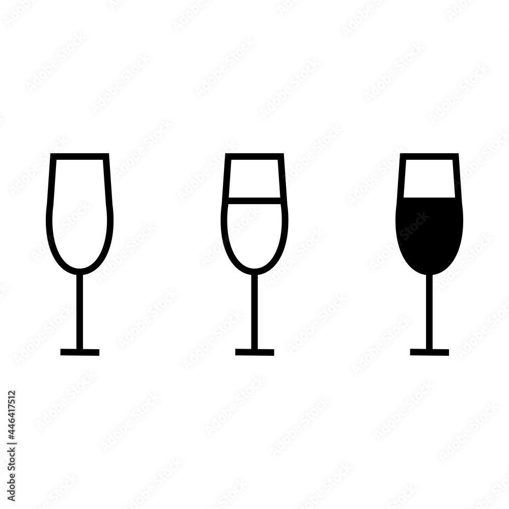 Linear icon of champagne Linear icon of champagne