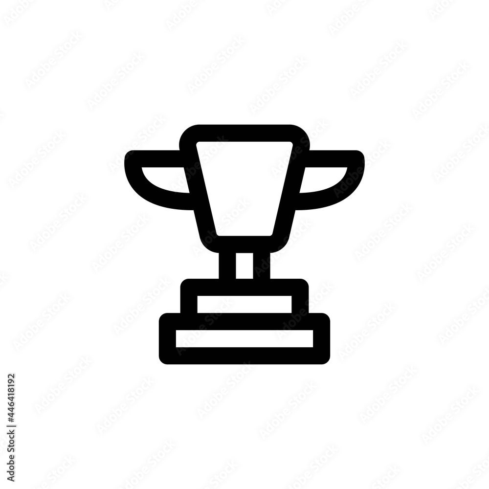 Trophy cup icon line style vector Trophy cup icon line style vector