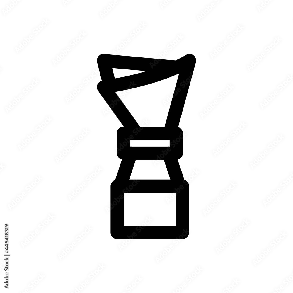 Trophy cup icon line style vector  