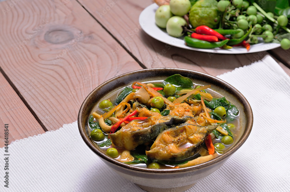 Jungle Curry catfish, southern Thai curry style 