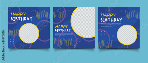 Birthday party social media post template