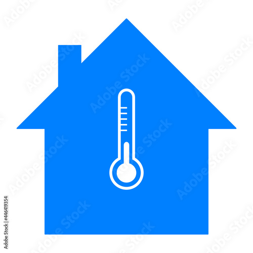 Thermometer und Haus