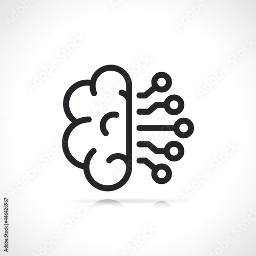 artificial intelligence thin line icon