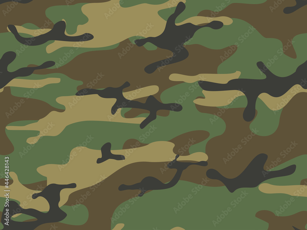 Camouflage seamless pattern. Military texture. Print on fabric and clothing. Vector illustration Camouflage seamless pattern. Military texture. Print on fabric and clothing. Vector illustration