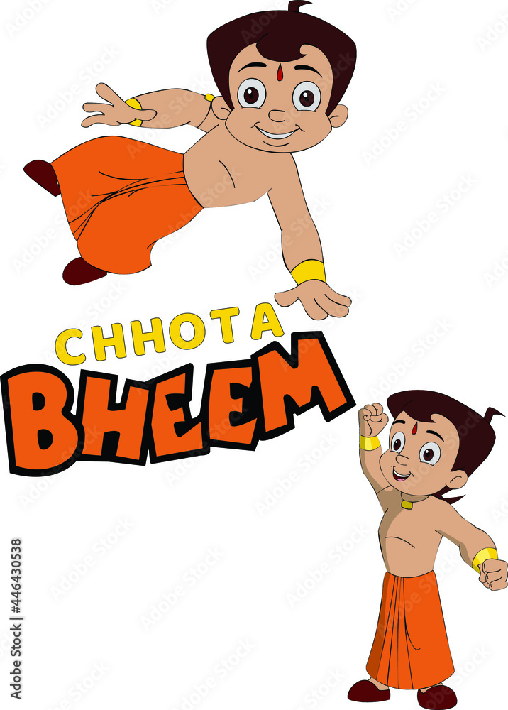 Chota Bheem Cartoon Vector For Print & Wallpaper Stock Vector | Adobe Stock
