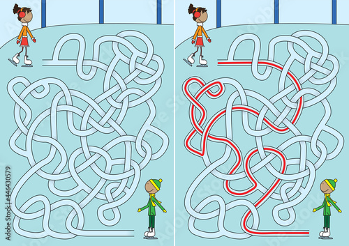 Ice skating maze