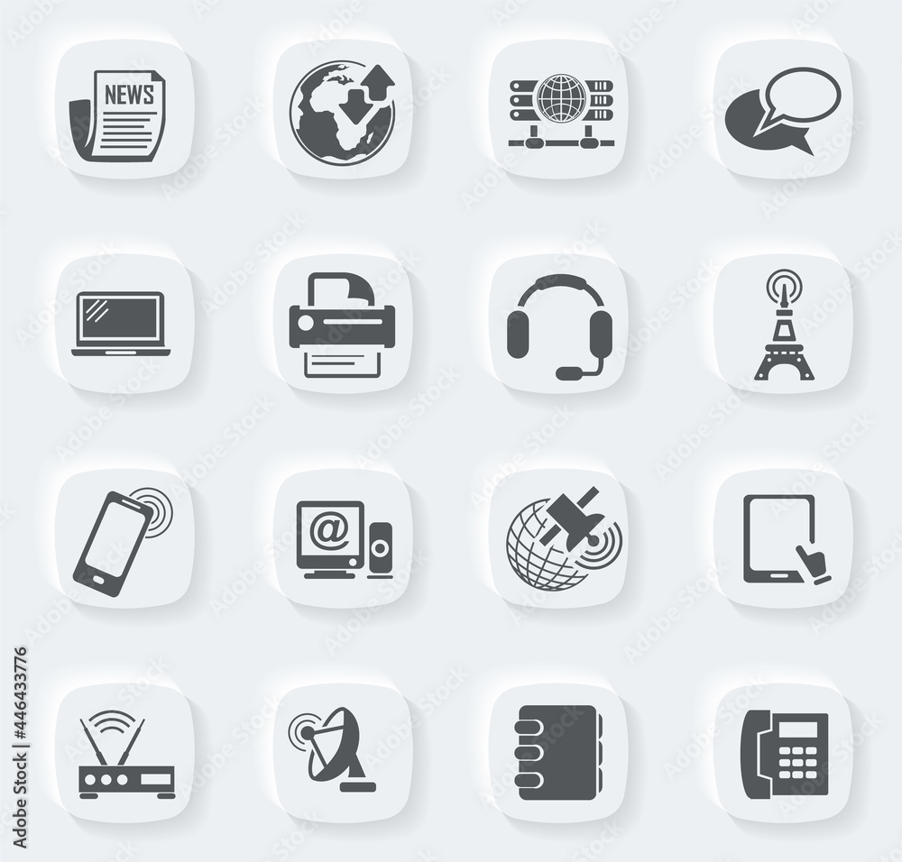 Communication icons set Communication icons set