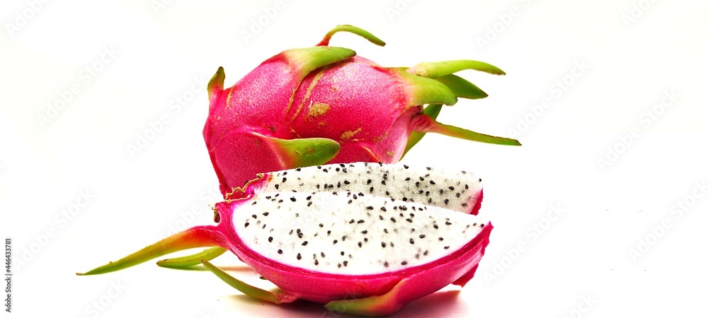 dragon fruit on white background dragon fruit on white background