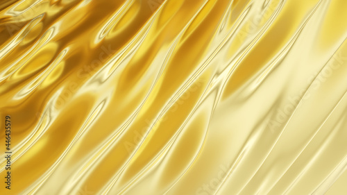 Abstract golden liquid background. Golden wave background. Gold texture. Lava, nougat, caramel, amber, honey, oil. 