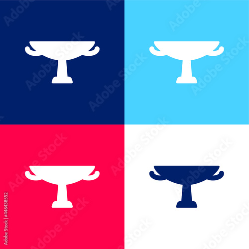Amphora blue and red four color minimal icon set