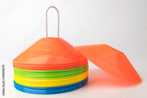 training cone on a white background