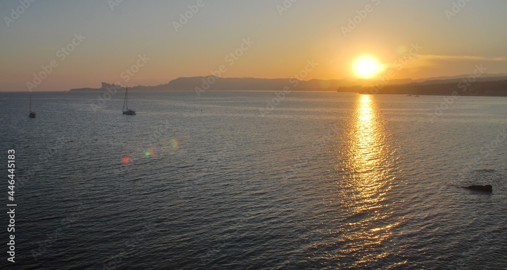 Coucher de soleil à Saint Cyr sur Mer