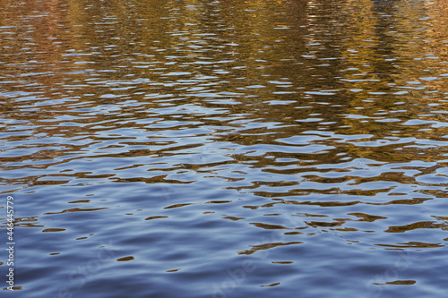 texture brown water texture. lake surface soft focus. horizontal