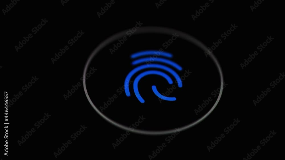 Smartphone display fingerprint close up view