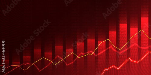 Stock market investment trading graph in graphic concept suitable for financial investment or Economic trends business idea. Vector design