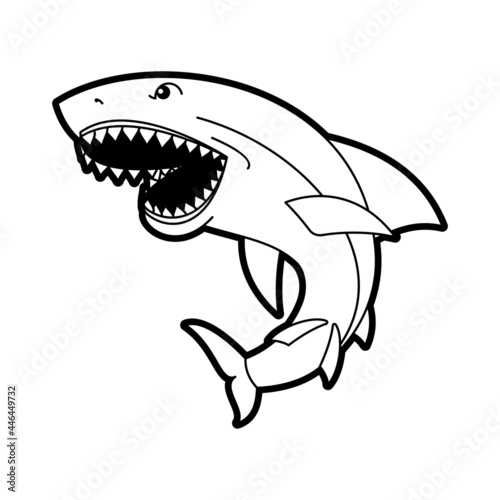 Shark icon sign isolated. Sea predator symbol. vector illustration