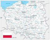 Poland Detail Map White Color