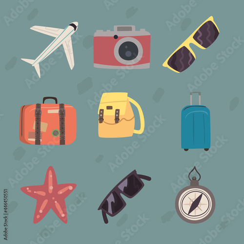 nine bon voyage icons