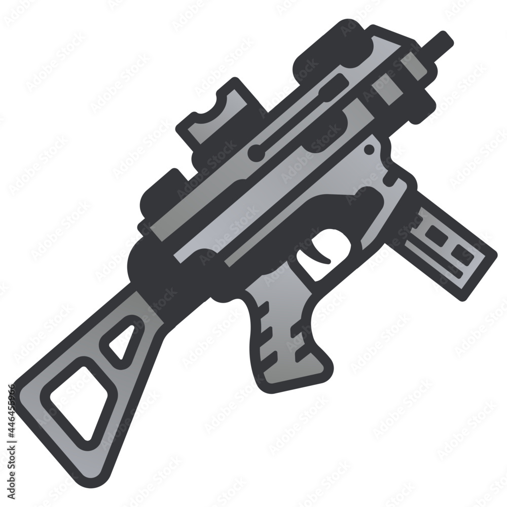 submachine icon Stock Vector | Adobe Stock