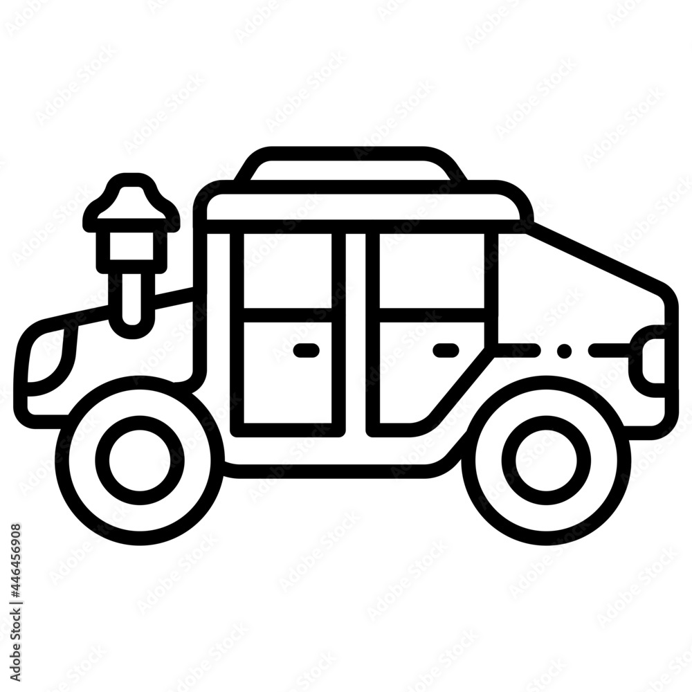 Fototapeta premium military jeep icon