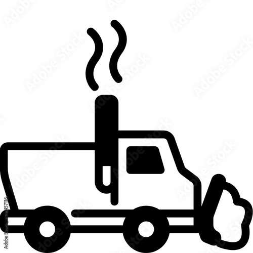 snowplow solid line icon