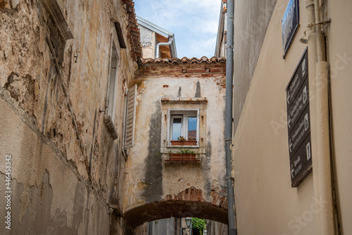 Fototapeta Naklejka Na Ścianę i Meble -  Picture of City Krk, Croatia. Krk City is a fortified town even today, with walls along its entire length. The town is entered through four doors and there are small and big streets