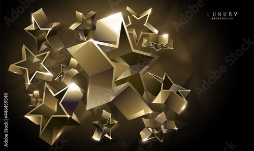 Luxury background, Star shape, vector illustration.
