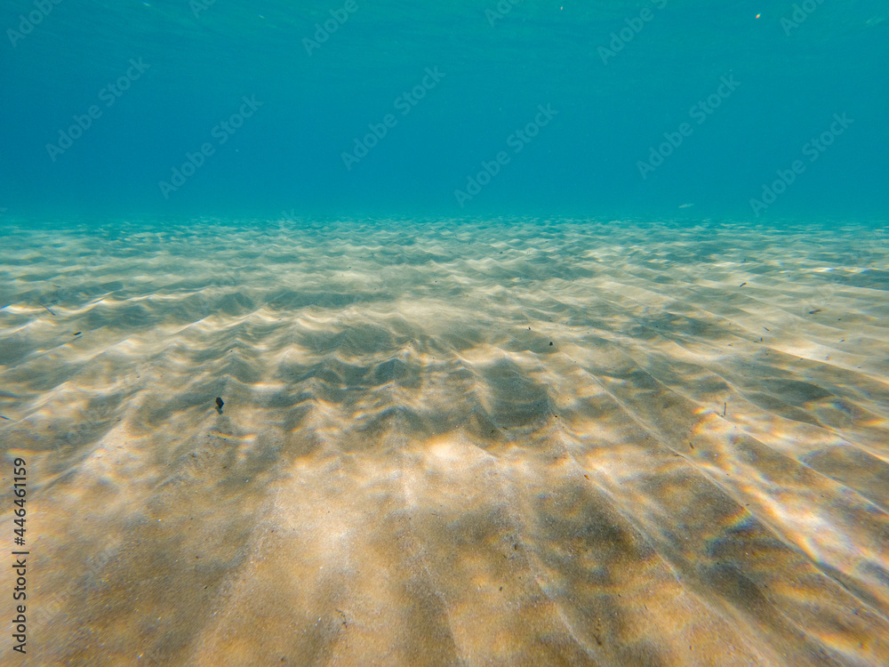 underwater blue sea water in corfu island