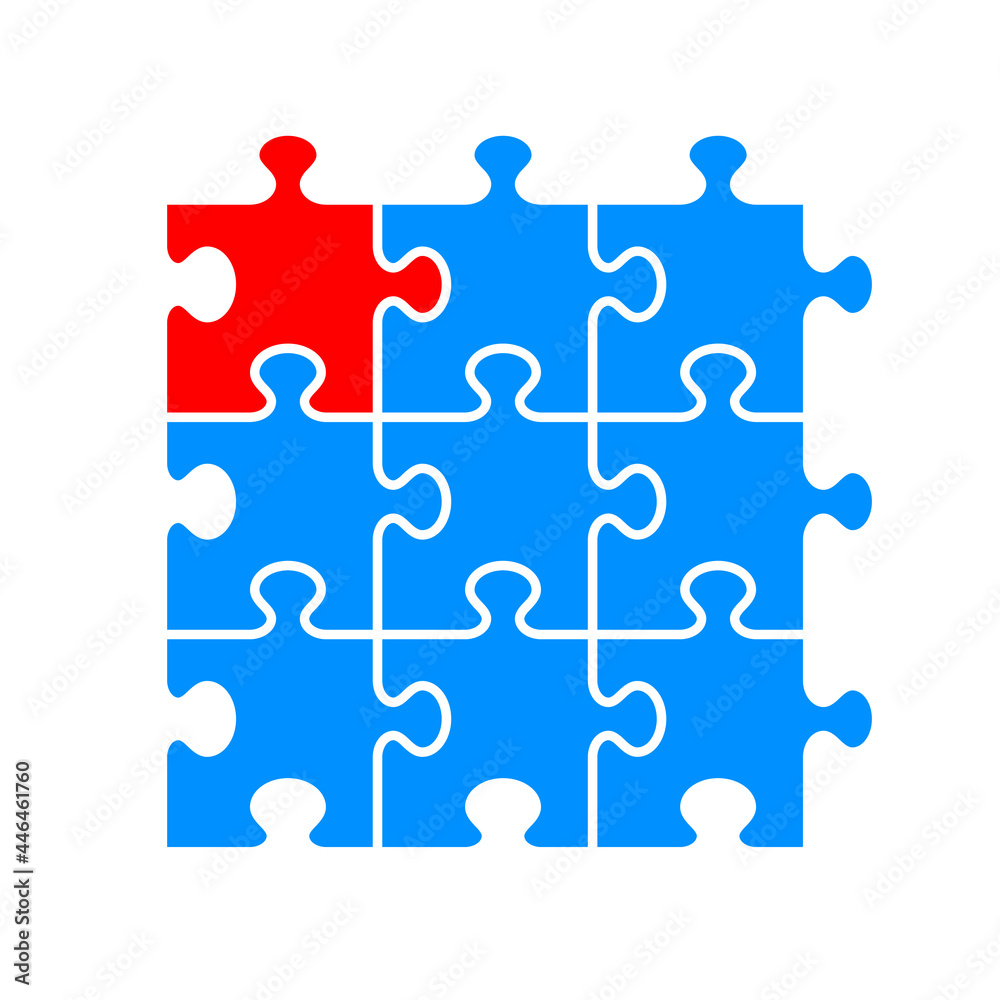 Puzzle icon on white background. Vector illustration Puzzle icon on white background. Vector illustration