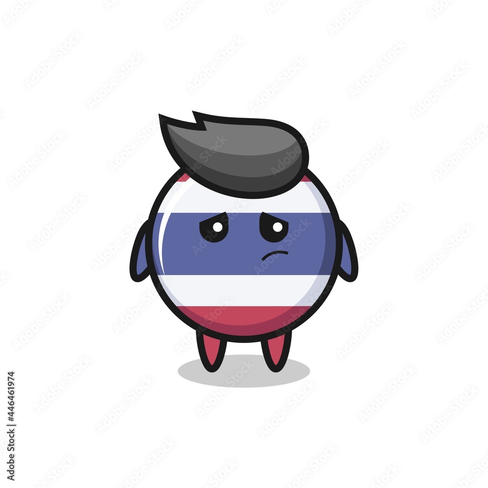 the lazy gesture of thailand flag badge cartoon character the lazy gesture of thailand flag badge cartoon character