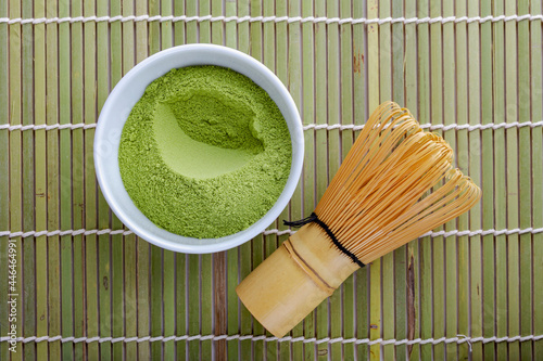 The delicious and fresh Japanese tea matcha photo