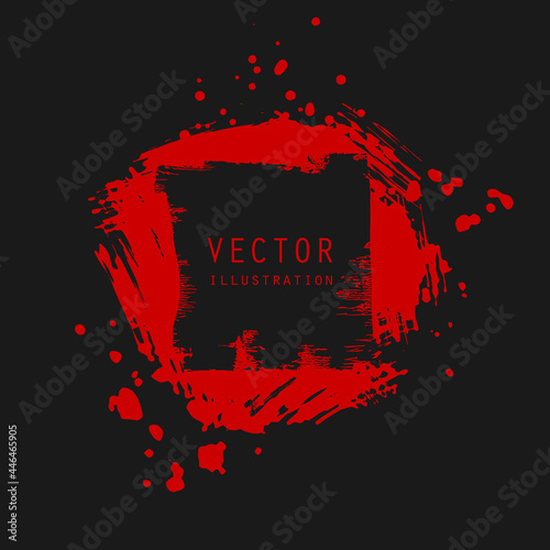 vector splats splashes and blobs of red ink paint in different shapes drips