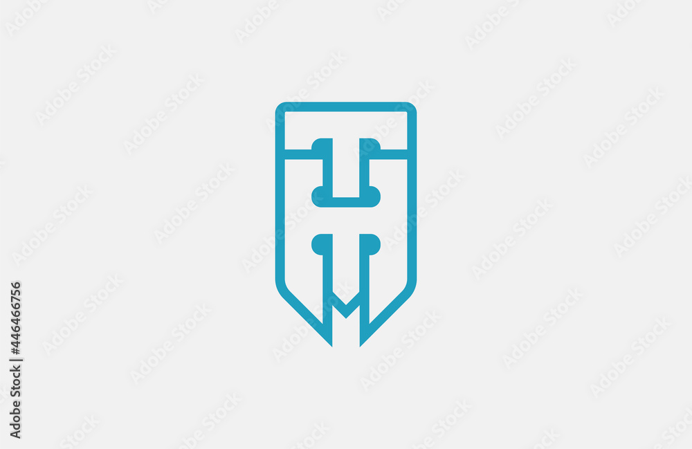 Obraz premium Initial T and H Monogram Logo Inspiration