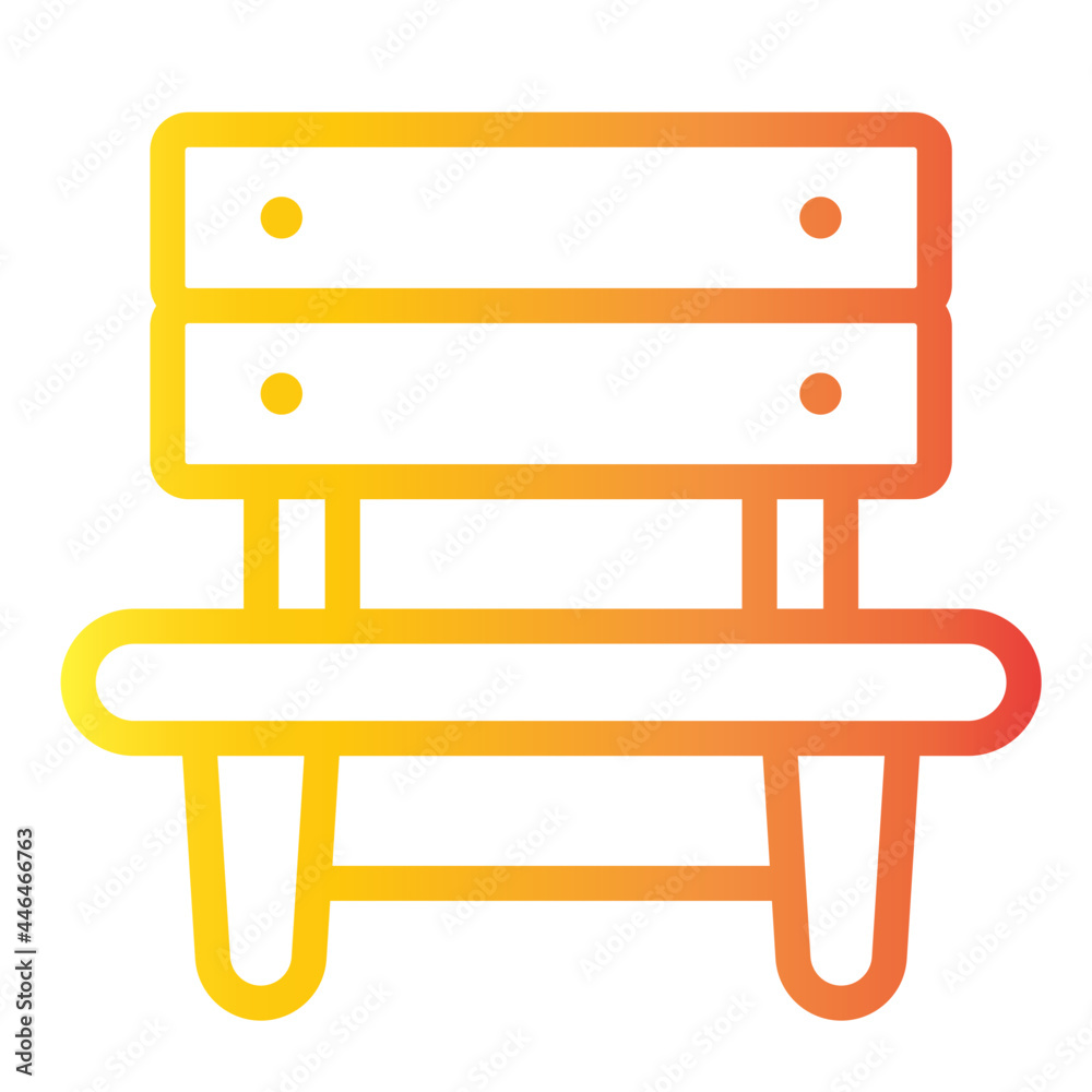 bench gradient icon bench gradient icon