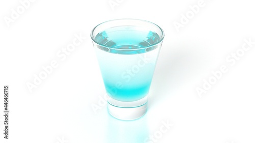 glass of blue shortdrink