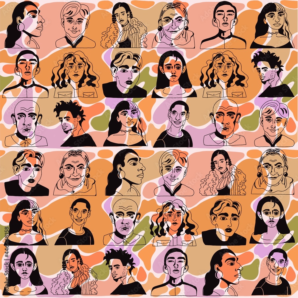 pattern with people pattern with people