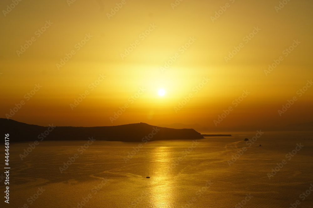Beautiful Sunset in Santorini 2021